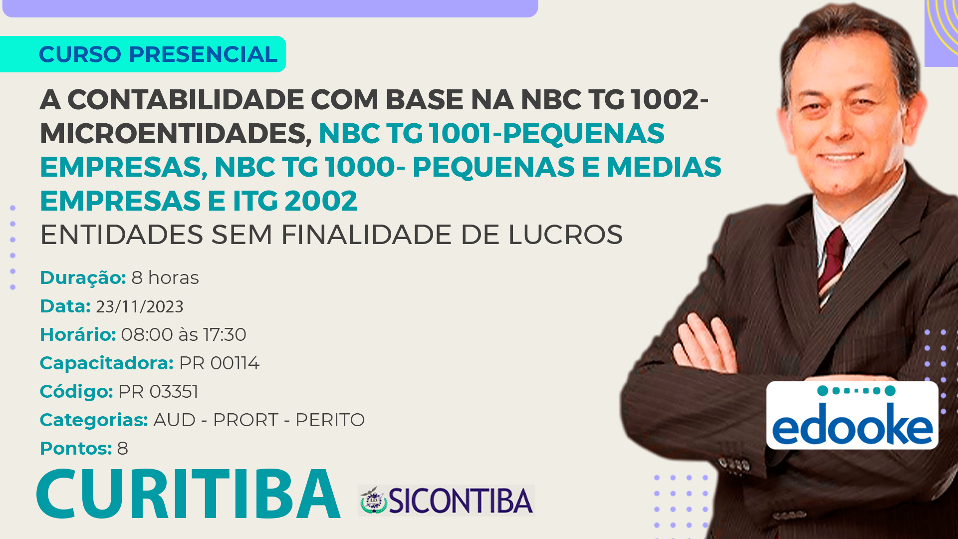 Edooke A CONTABILIDADE COM BASE NA NBC TG 1002- MICROENTIDADES, NBC TG 1001-PEQUENAS EMPRESAS, NBC TG 1000- PEQUENAS E MEDIAS EMPRESAS E ITG 2002- ENTIDADES SEM FINALIDADE DE LUCROS