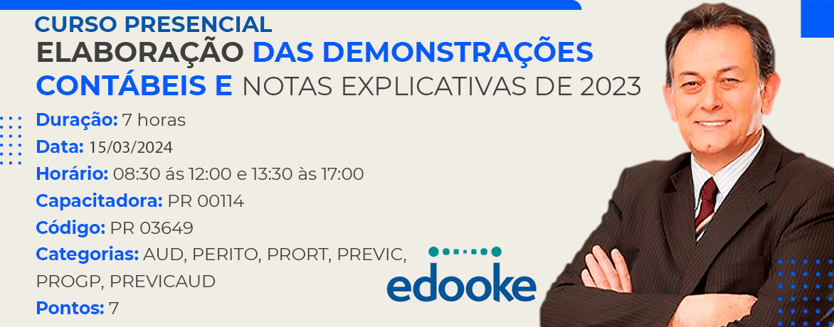 Edooke ELABORAÇÃO DAS DEMONSTRAÇÕES CONTÁBEIS E NOTAS EXPLICATIVA DE 2023